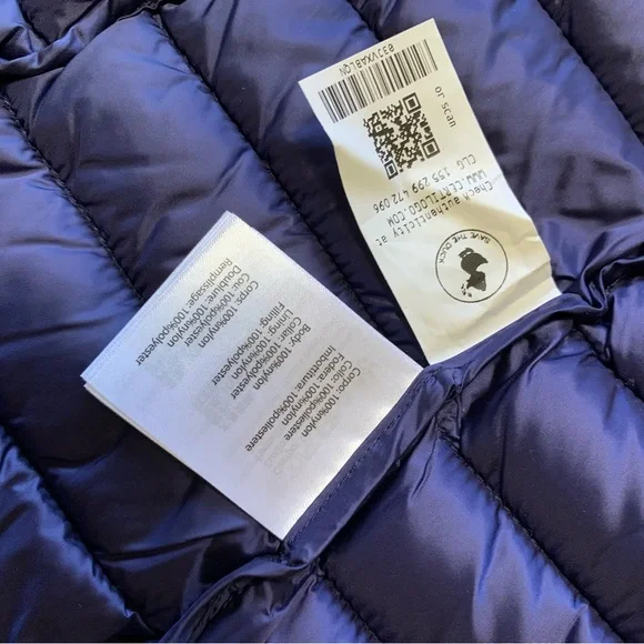 SAVE THE DUCK Down Puffer Teddy Fur Collar Blue Jacket Girls Size 10 - Picture 6 of 9